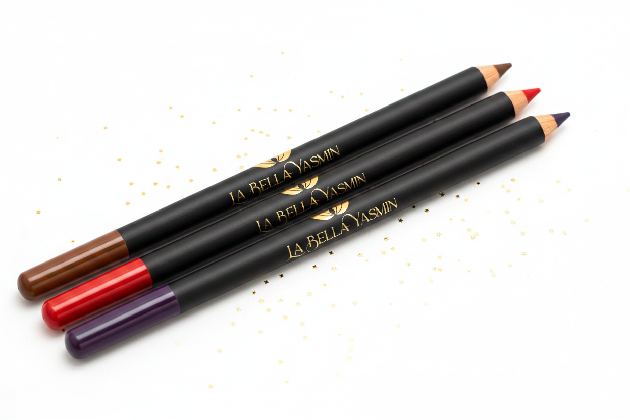 La Bella Yasmin Lip Pencil Set – Brown, Red & Purple
